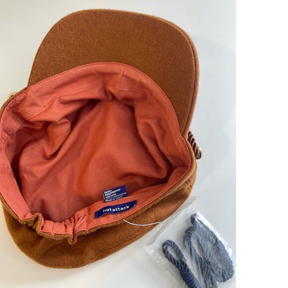 HAT ATTACK "Emmy” Wool Newsboy Cap with Rope (Brown) – NEW - Picture 5 of 9